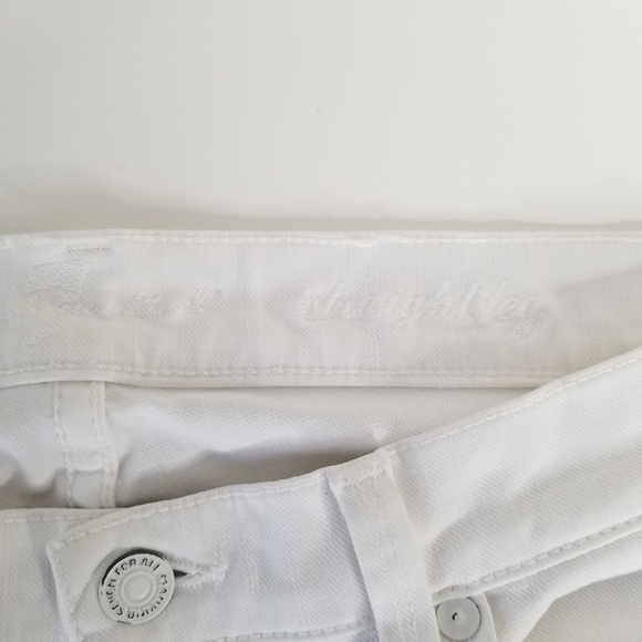 7 For All Mankind Straight Leg Denim Jeans Clean White Size 29 - Picture 9 of 13